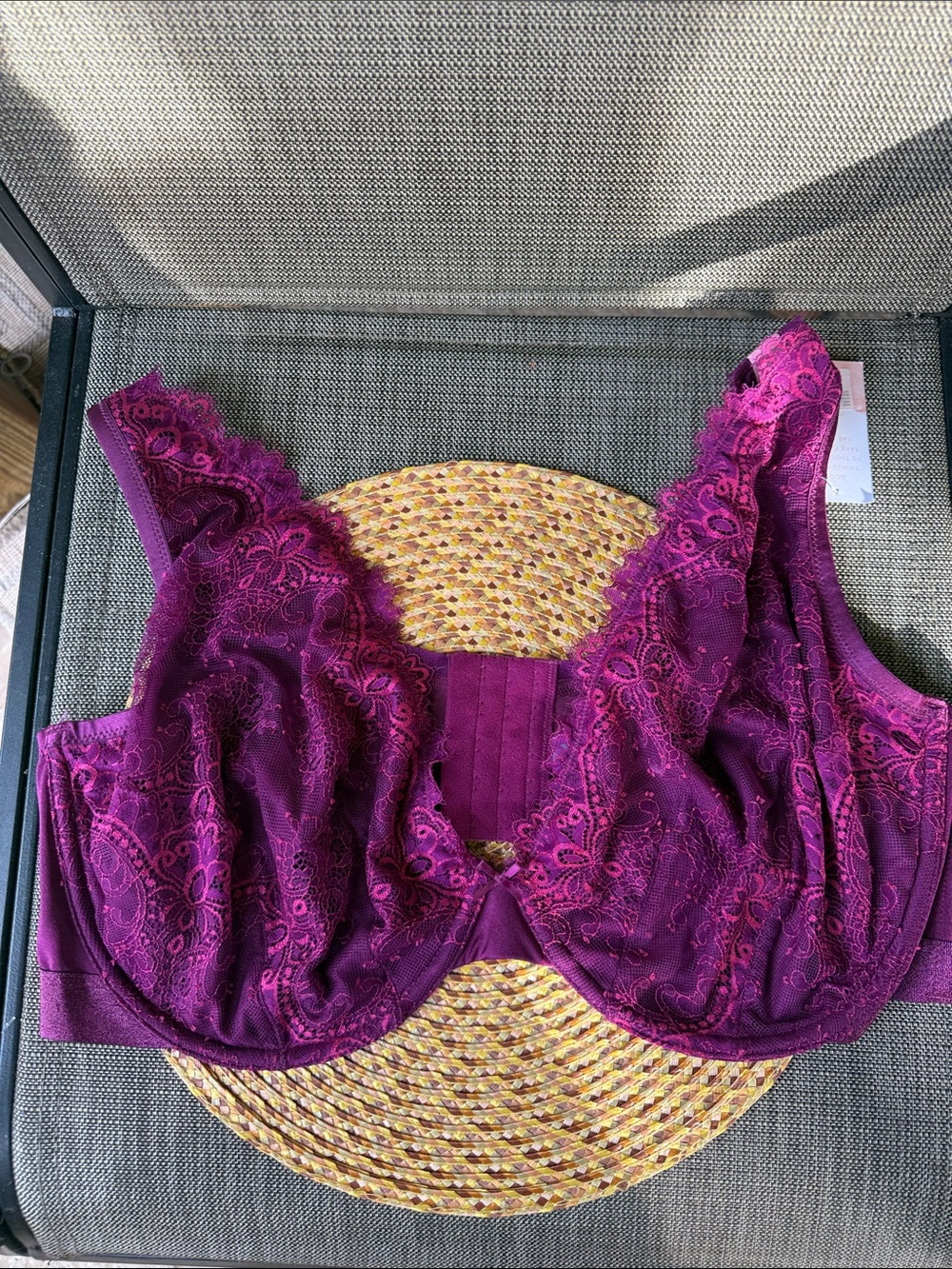Cacique Boost Plunge Lace Bra 48DDD Purple NWT Lane Bryant